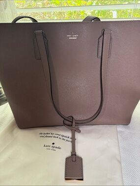 kate spade mauve Saffiano Leather Tote
